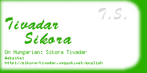 tivadar sikora business card